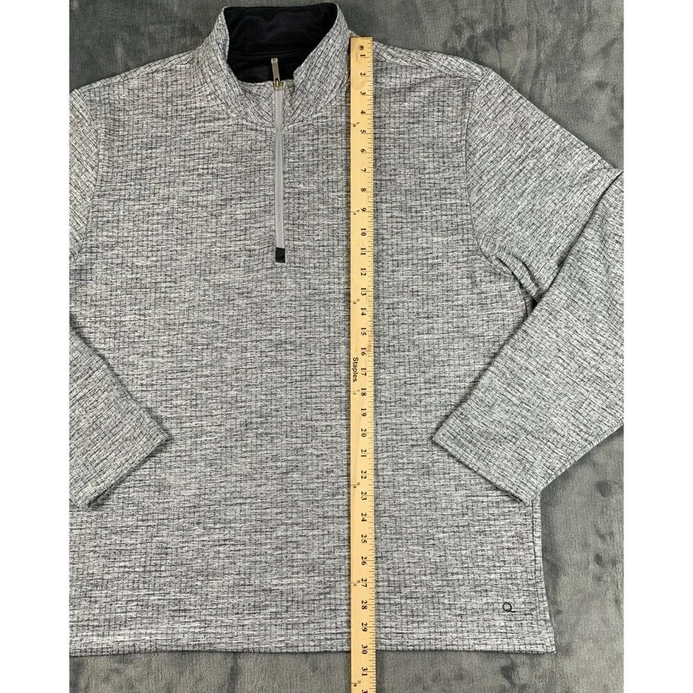 Quieti Men’s Sweater Sweatshirt Size XXL Gray Weekender Half Zip Pullover - Picture 7 of 7